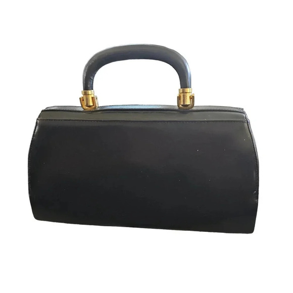 CS Top Handle Satchel Bag Purse Handbag Black - Picture 2 of 5